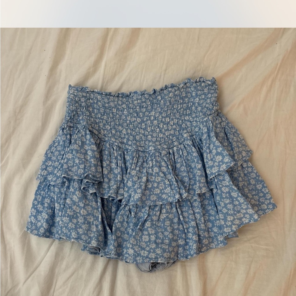 Rack & Rags Blue Smocked Skirt